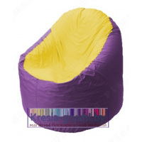 Кресло-мешок Bravo сиреневое, сидушка желтая